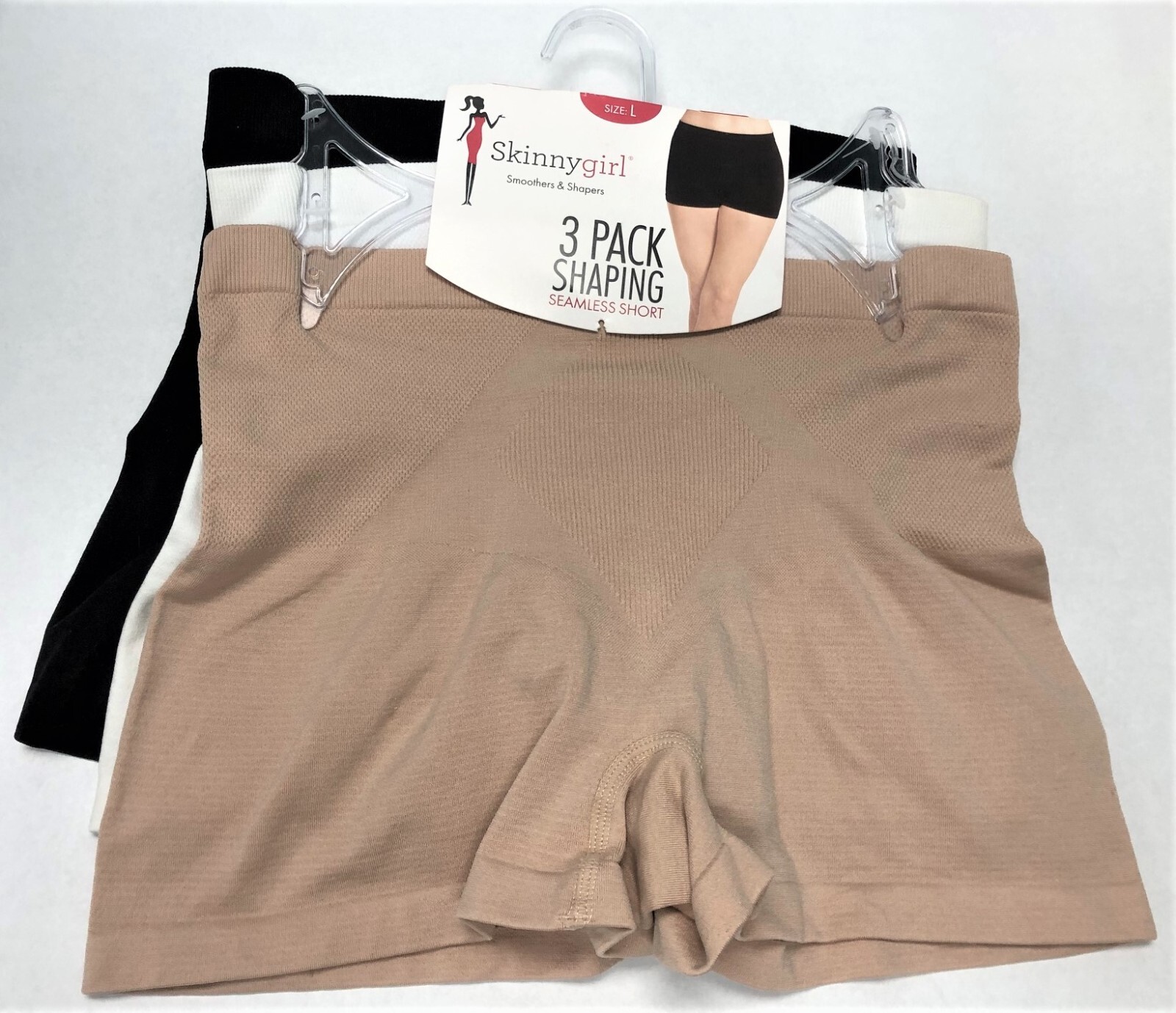 Skinnygirl Shaping Shorts Seamless Girl Short Targeted Tummy Control 3 Pair 7063