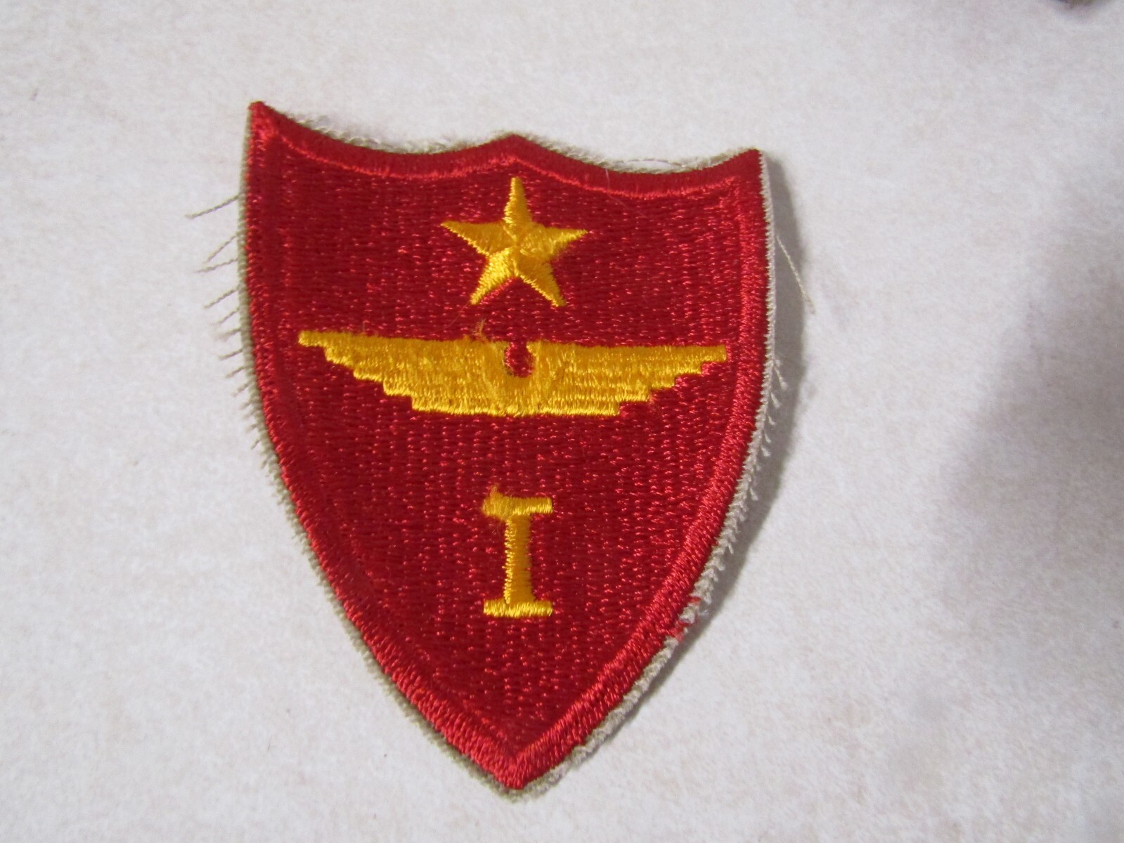 MILITARY PATCH OLD ORIGINAL WW2 ERA US MARINE CORPS 1ST WING #2