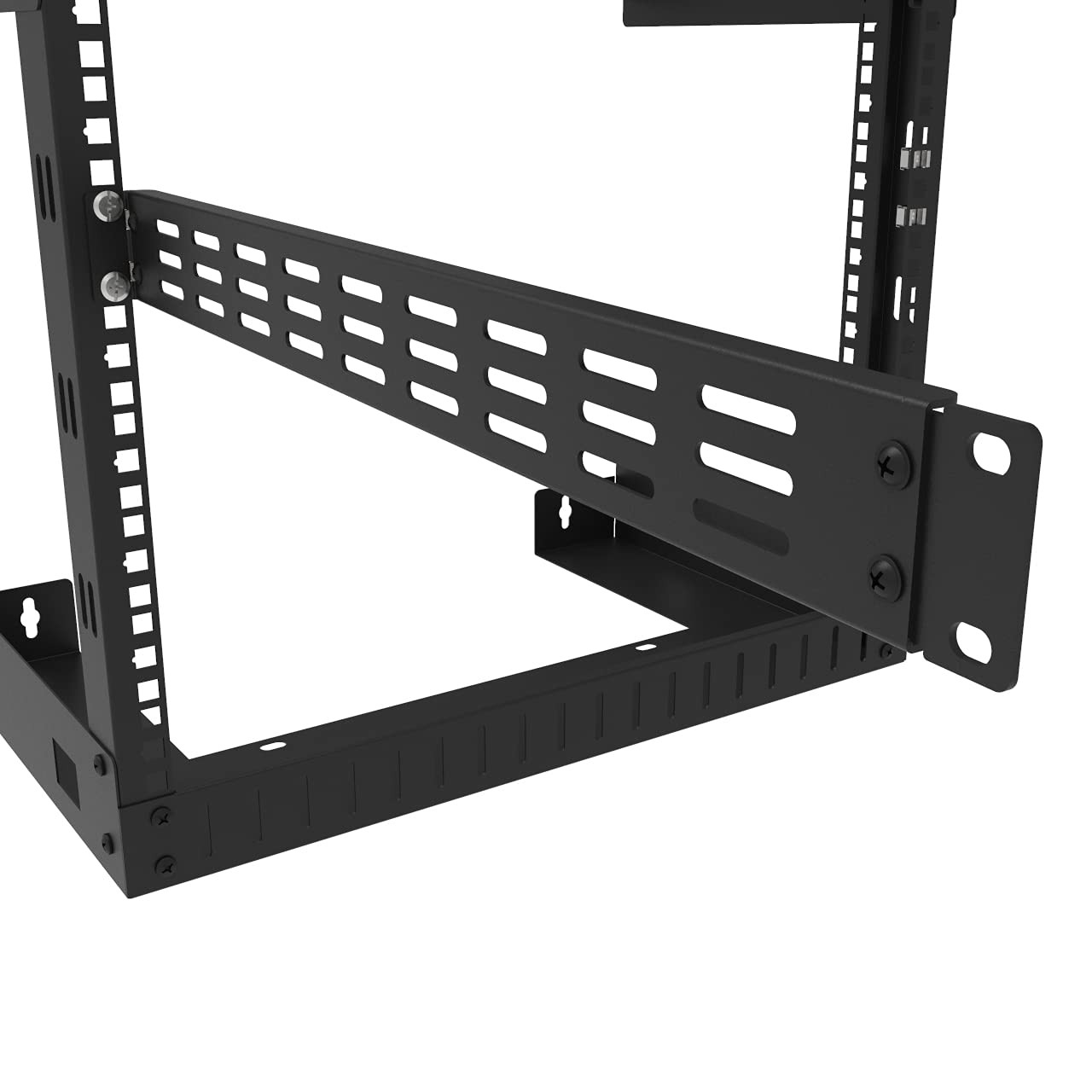 1U Hinged Blank Panel - Slot Vented Server Rack Panel for 19-Inch Network Cab...
