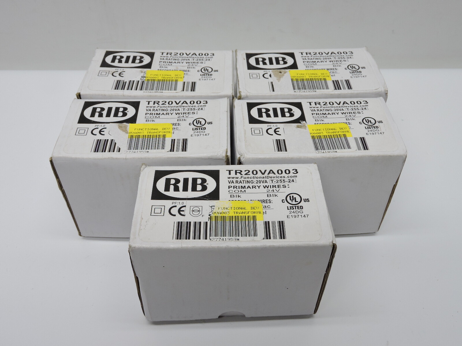 (Lot of 5) RIB TR20VA003 SECONDARY WIRES 24V TRANSFORMER - NEW