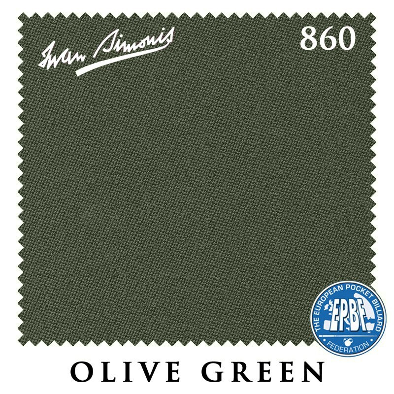 7' Simonis 860 Pool Table Cloth - Olive Green - AUTHORIZED DEALER