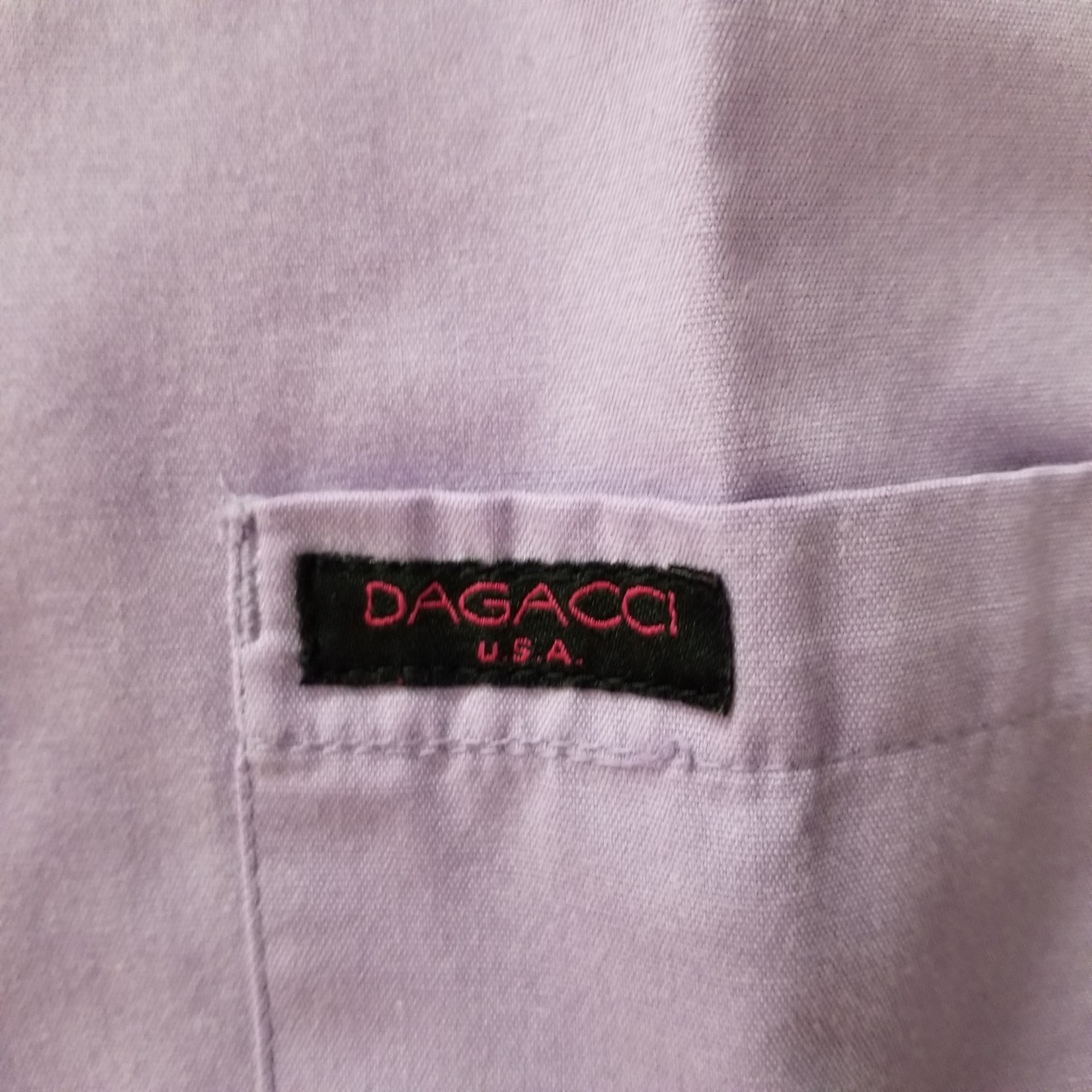 Dagacci Women Scrub Top Small Solid Purple V-Neck Front Pockets Short Sleeves