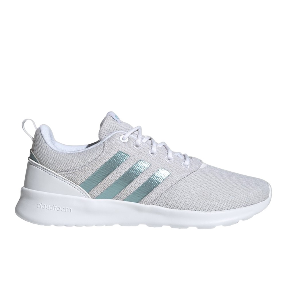 adidas Qt Racer 2 Lace Up  Womens Grey, Silver Sneakers Casual Shoes H05798