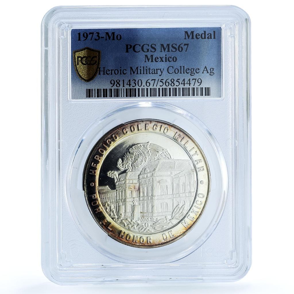 Mexico Heroic Military College Building MS 67 PCGS silver medal 1973