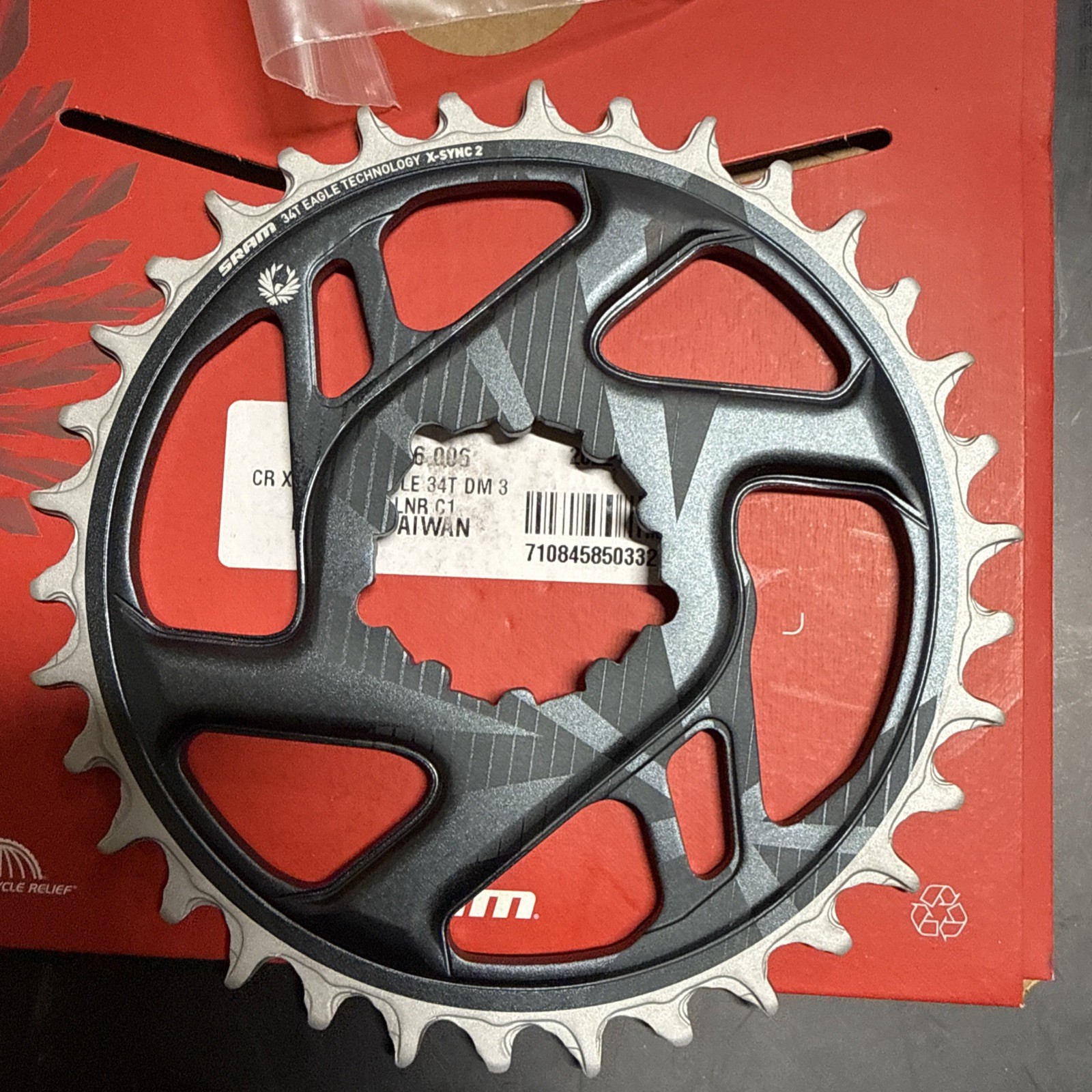 Sram Eagle 12 Speed Chainring 3mm Offset 34t 3 Bolt Spider (9479-60)