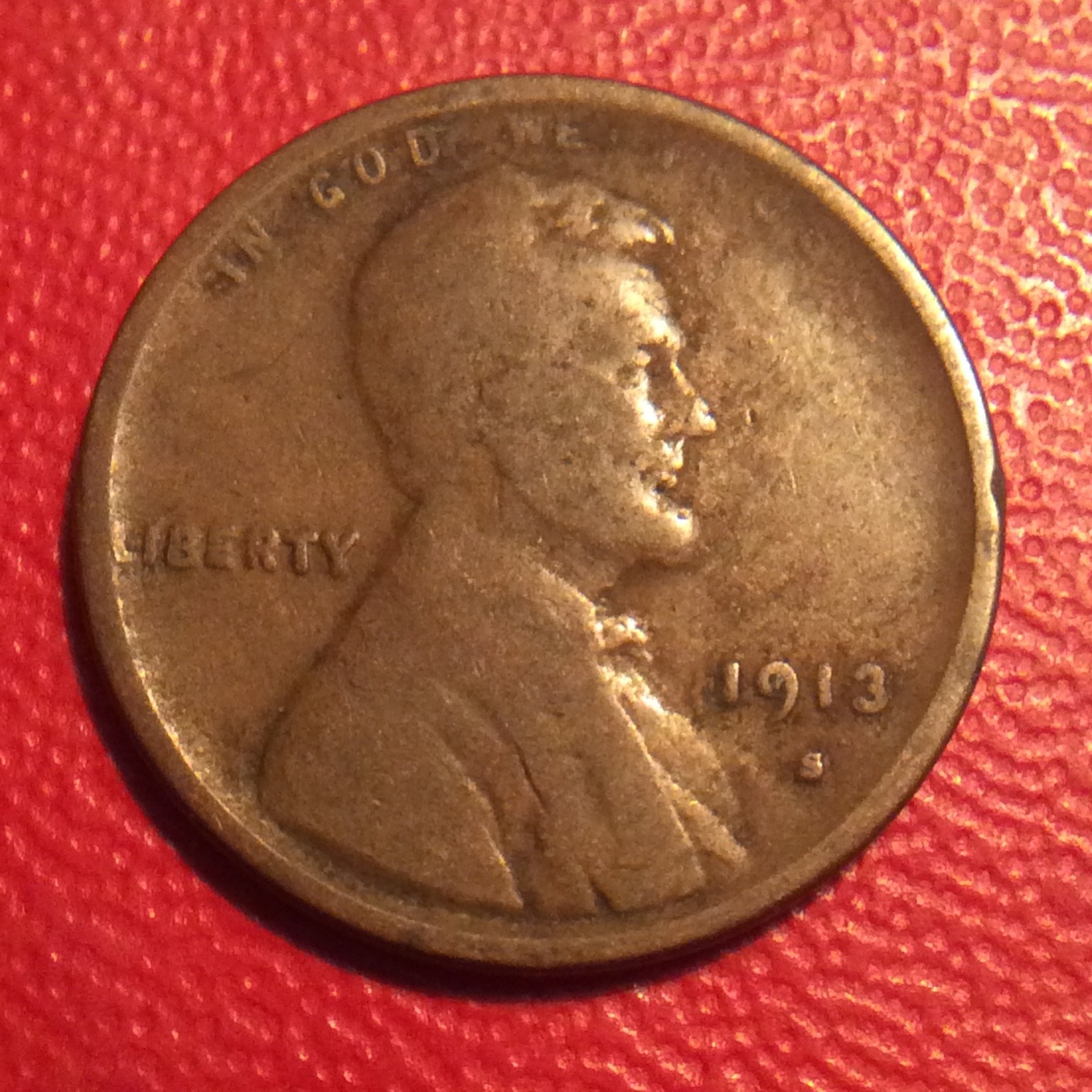 1913-S LINCOLN CENT  I-757 FREE SHIPPING