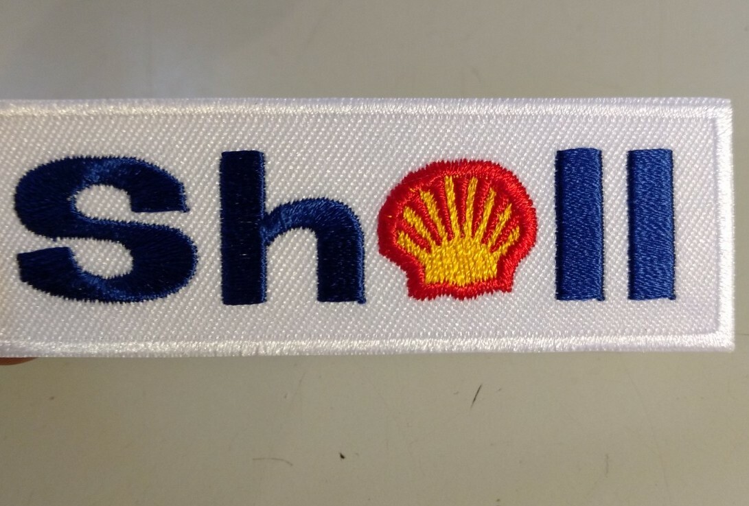 Collectible Shell Logo Embroidered 1 X 3.5 Inches Patch Advertising Gas and Oil