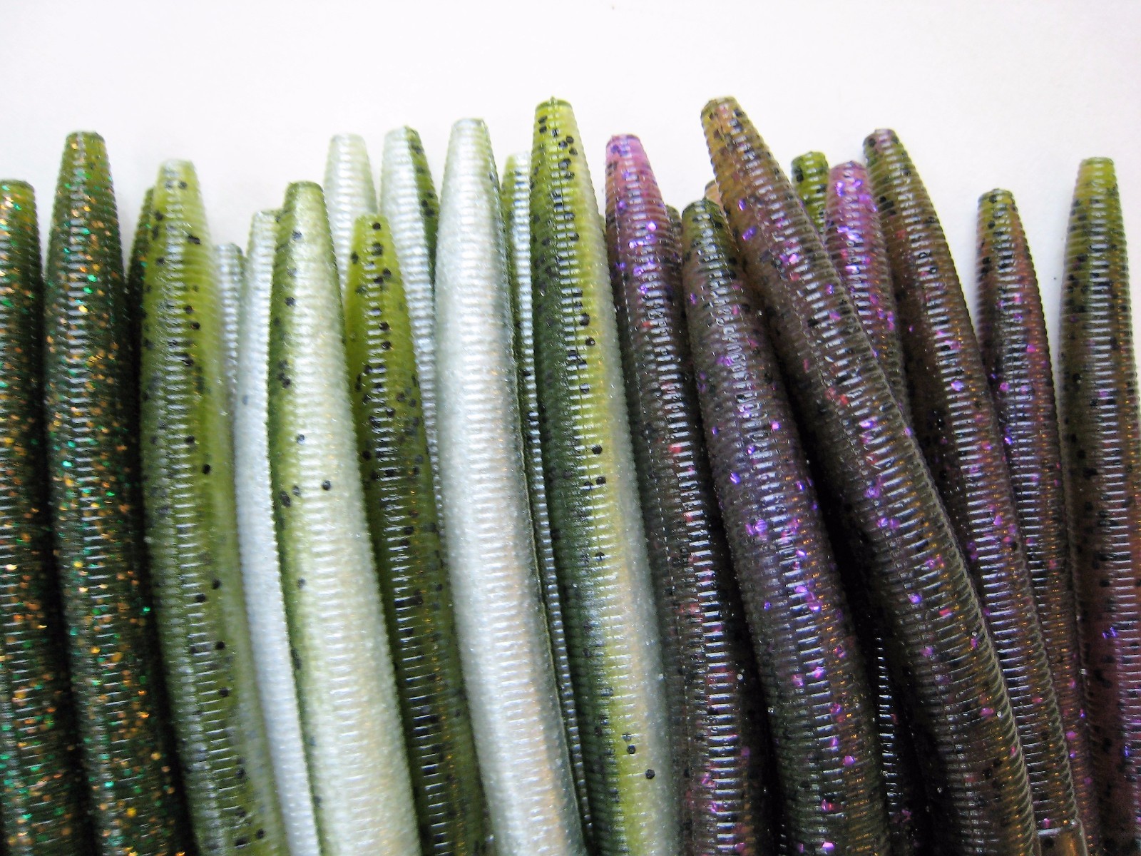 60 pk 5" Senko style Soft Plastic Bass Worms-6 Colors/10 Each WATERMELON MULTI