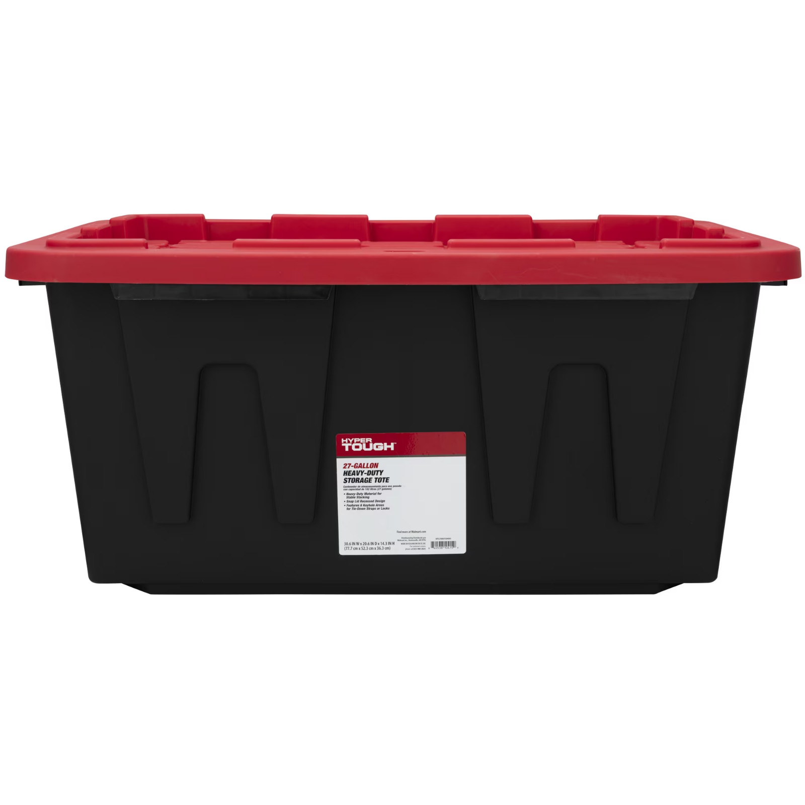 (4 pack) Hyper Tough 27 Gallon Large Storage Bin with Snap Lid