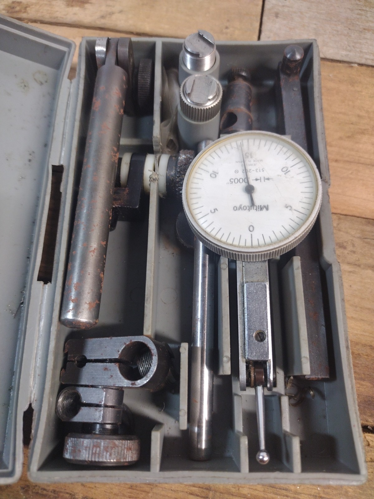 Mitutoyo  513-202 Dial Test Indicator SET With .0005" Range! Japan Free Shipping