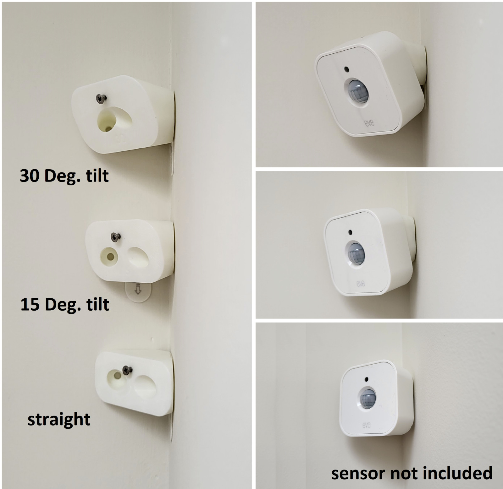 wall mount for Eve Motion sensor Indoor corner  (no drill, no damage to drywall)