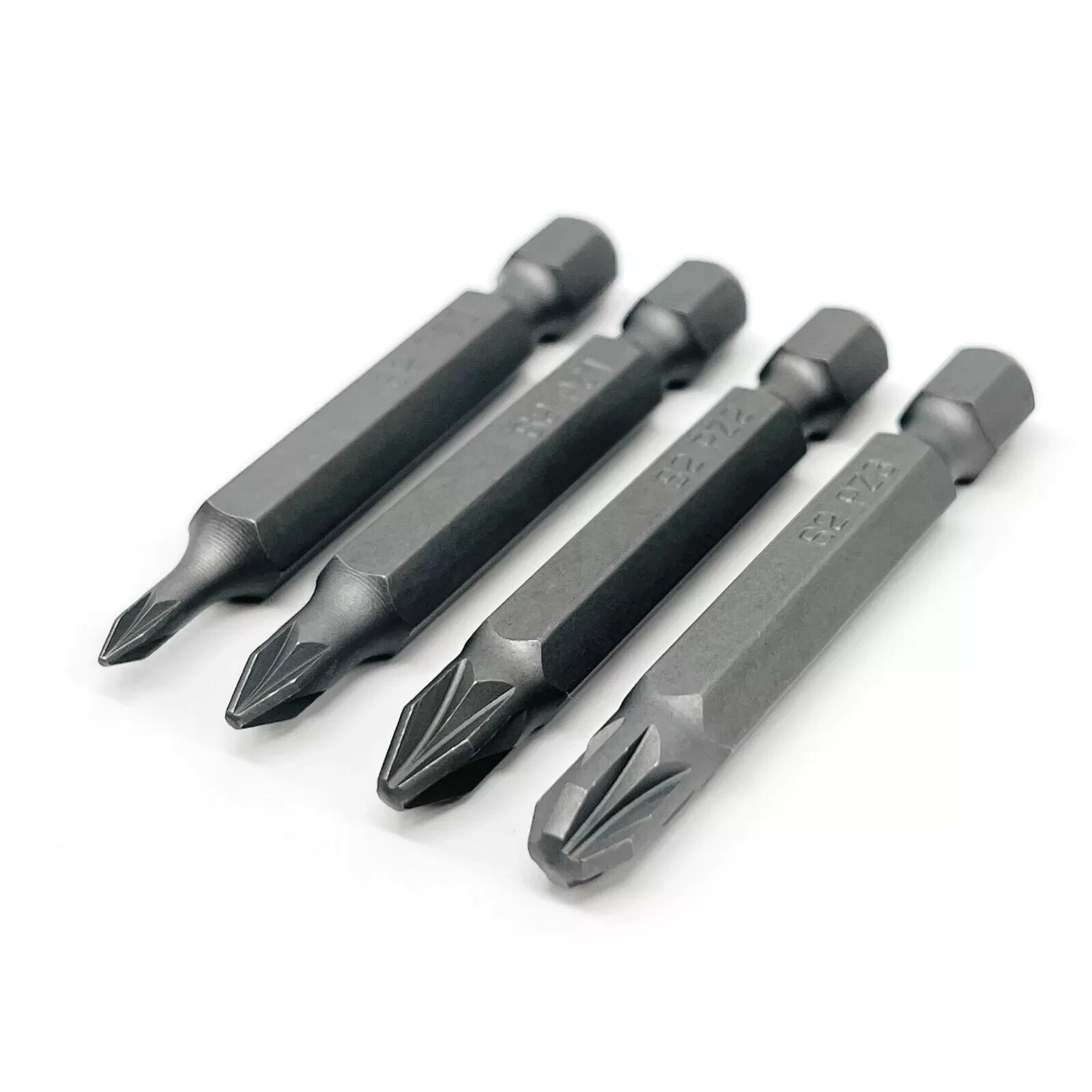 4 pcs OHIY Pozi Drive Screwdriver Insert Bit Set S2 Steel 0 1 2 3 Sizes 2in Long