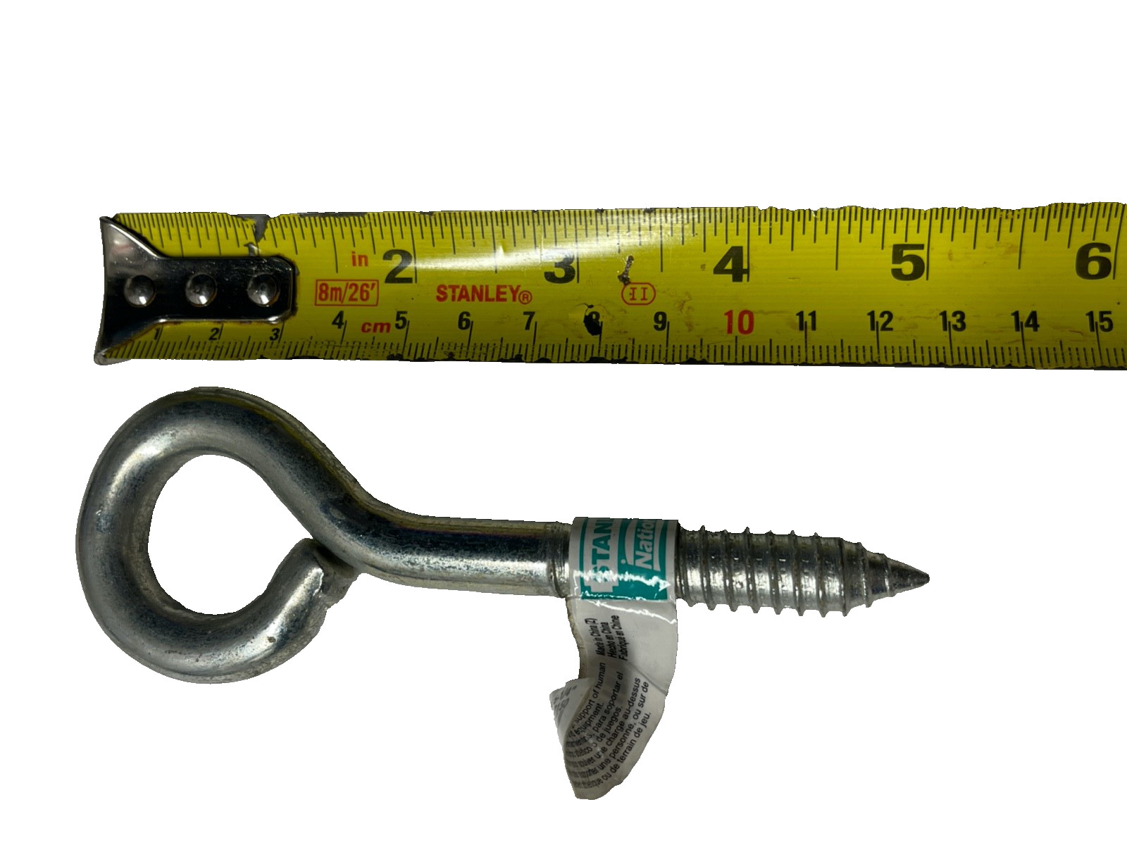 Stanley 320 LB Lag Screw Eye Steel 7/16" X 5-1/4"