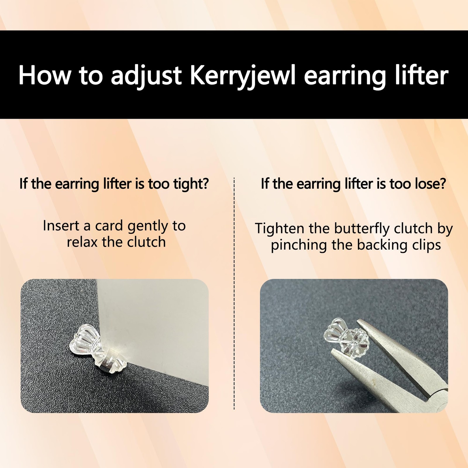 Earring Lifters Backs Silver Earring Backs for Droopy Ears