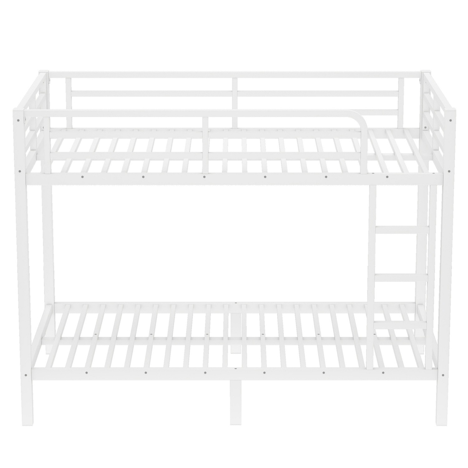 Twin XL Over Twin XL Metal Bunk Bed Twin XL Size Metal Bed Frame with Ladder