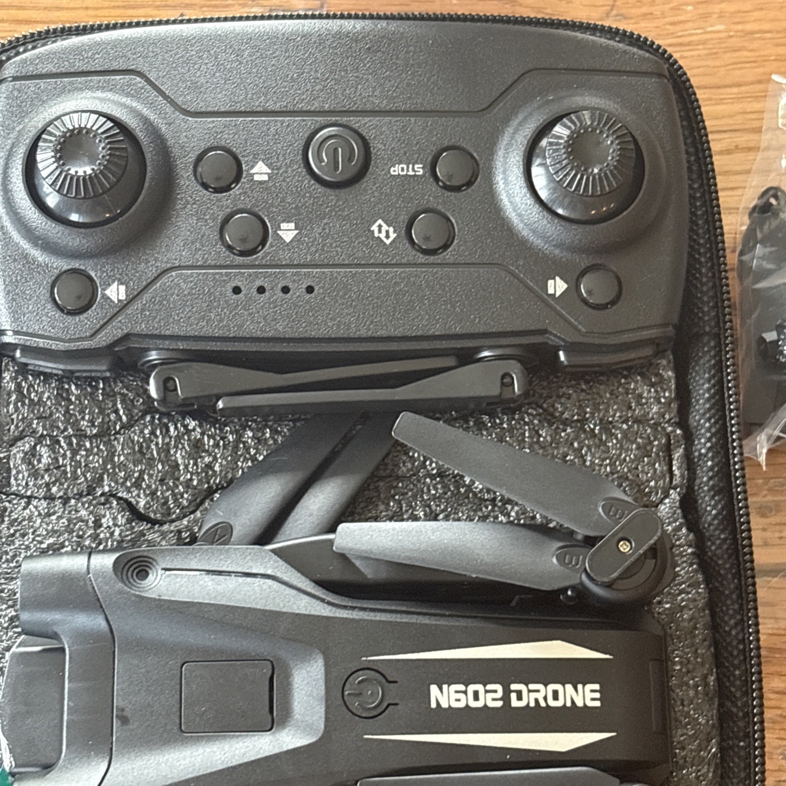 N602 Foldable RC Camera Drone NEW Open Box w/ Remote Case Accessories