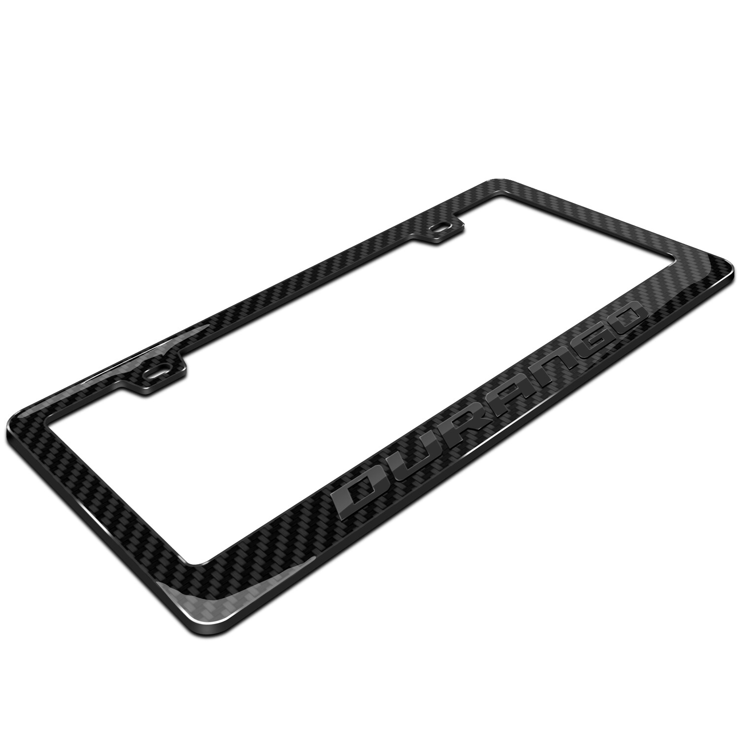 Dodge Durango Black 3D Real Carbon Fiber ABS Plastic License Plate Frame