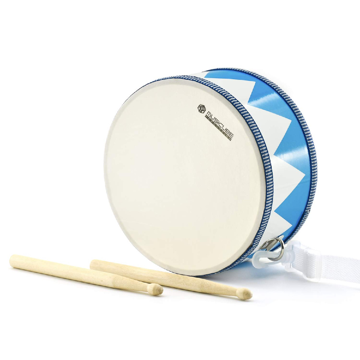 Musicube Kids Drum Set 8-Inch Wooden Drum Toys An Adjustable Strap And 2