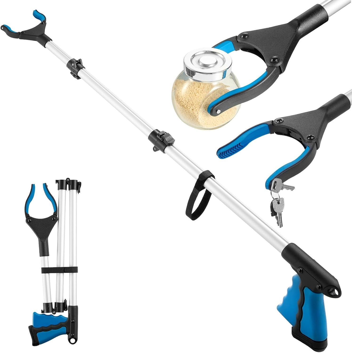 43" Heavy Duty Grabber Tool for Reaching & Trash Pickup, Ideal for Seniors