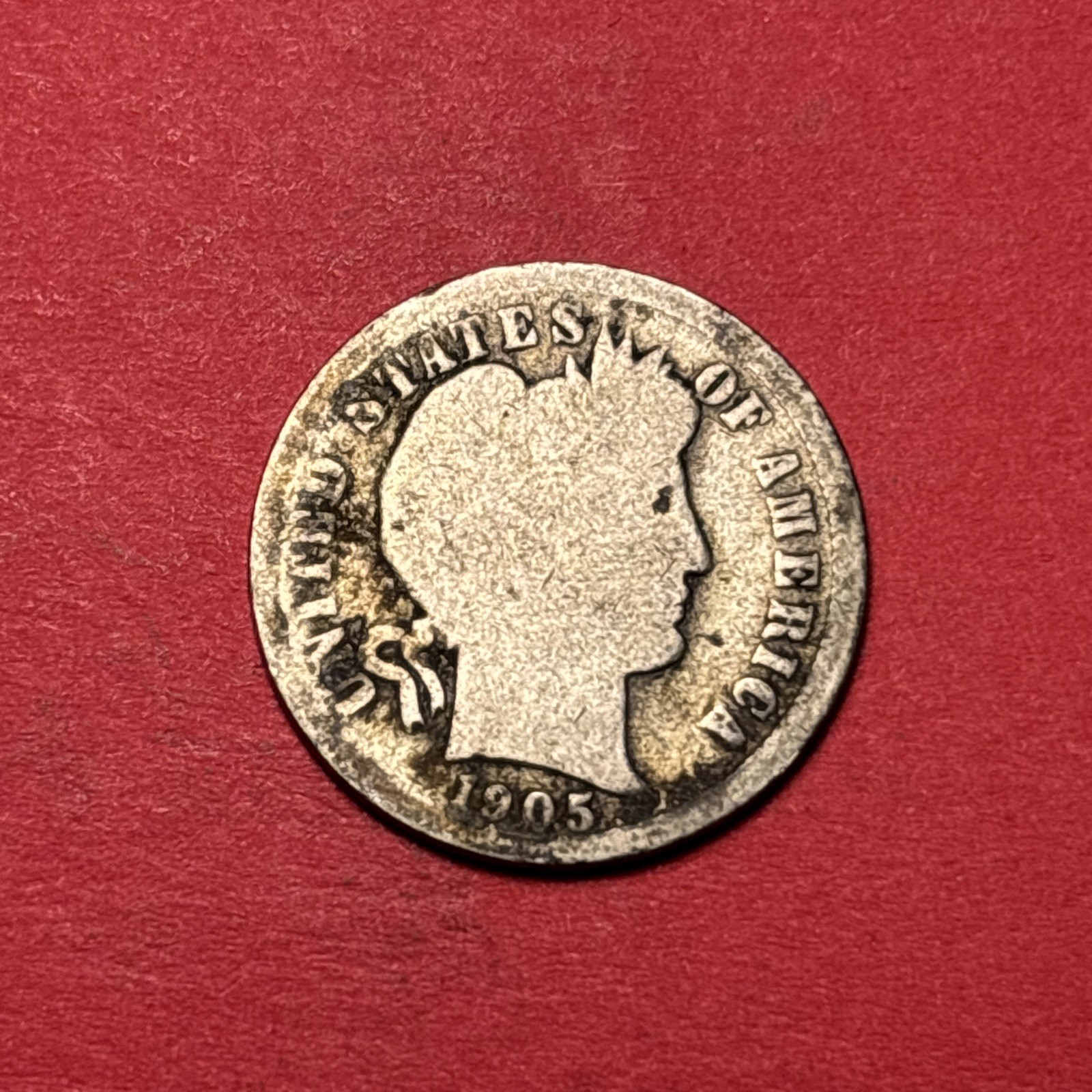 (1) Beautiful Antique 1905-S Barber Dime AG-ALMOST GOOD NICE FILLER