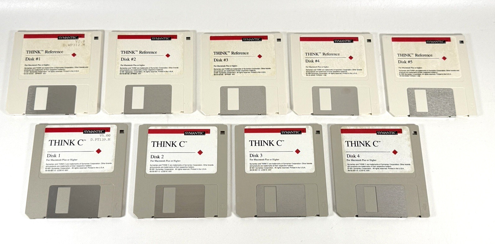 Symantec Think C 5.0 For Macintosh, Vintage.  Program & Reference Disks