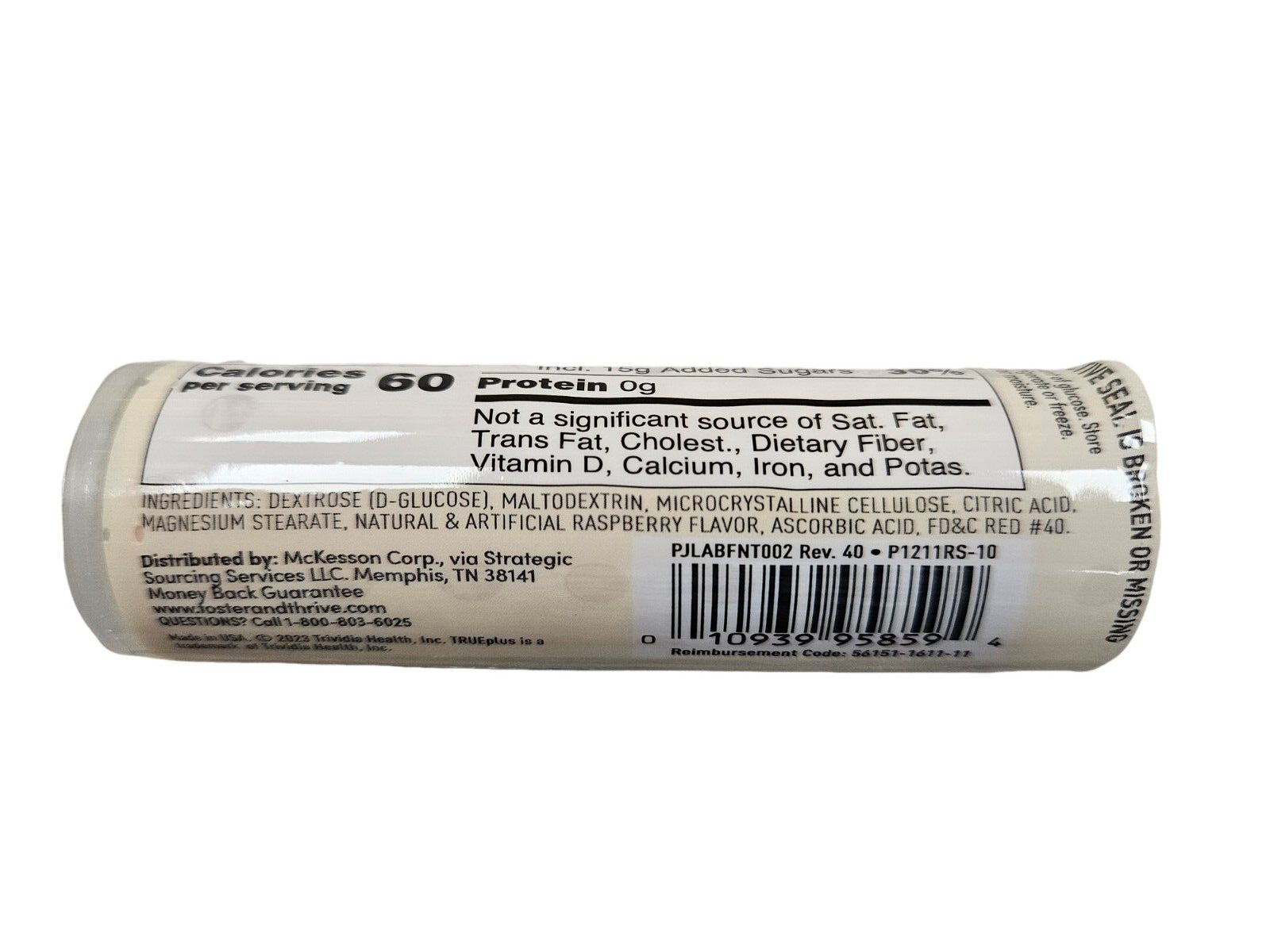 F&T Glucose Tablets RASPBERRY 10 Count Tube ( 2 pack ) /