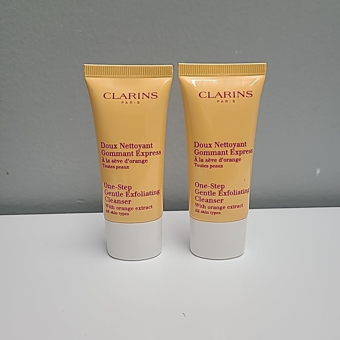 2-PACK Clarins One-Step Gentle Exfoliating Cleanser All Skin types 1oz. SEALED