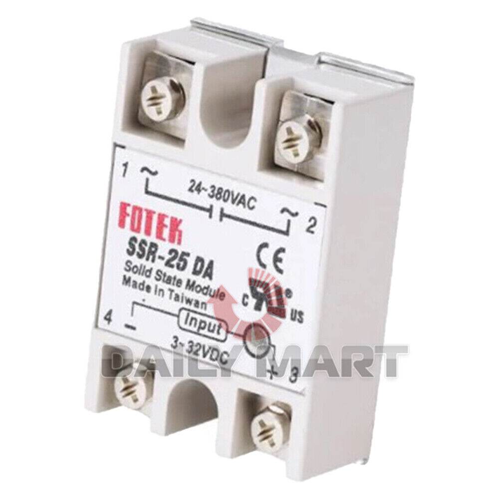 10PCS/New In Box FOTEK SSR-25-DA Solid State Relay 24-380VAC