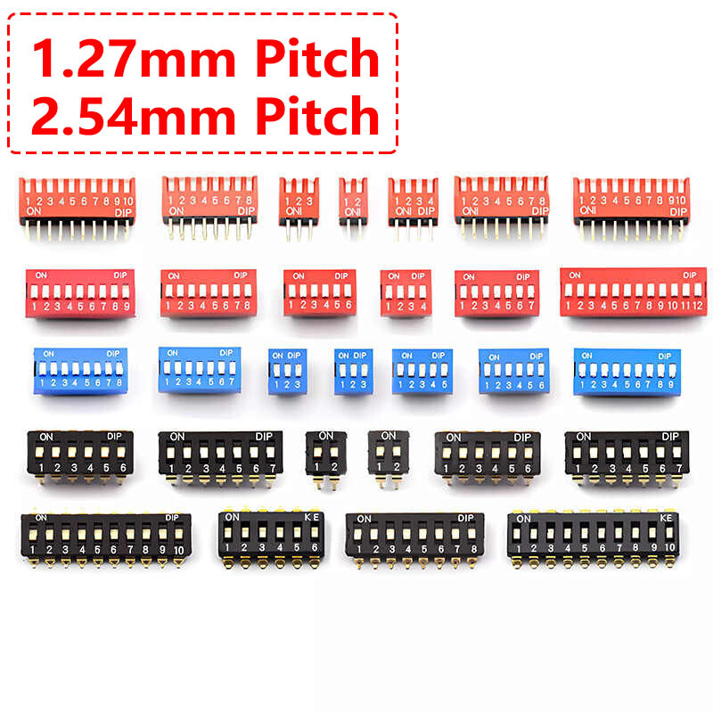 Piano DIP PCB Switch Toggle Slide Switches Control1 2 3 4 5 6 7 8 9 10way ON/OFF