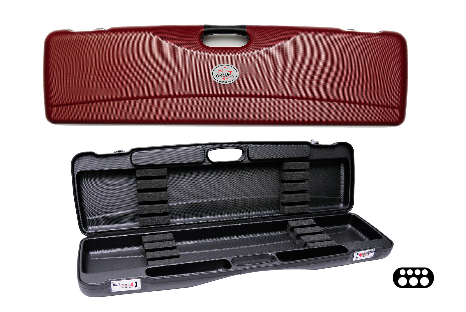 Delta 3x4 RED COLUMBIA Case - Hardshell LONGONI NO - Locking Pool Cue Case