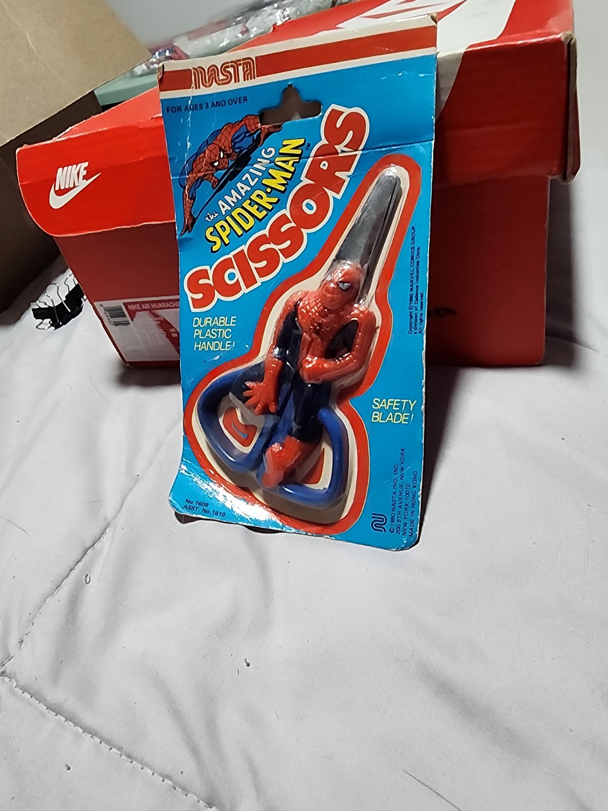 🔴⚫The Amazing Spider-Man Scissors Nasta 1980 Moc Nib🔴⚫
