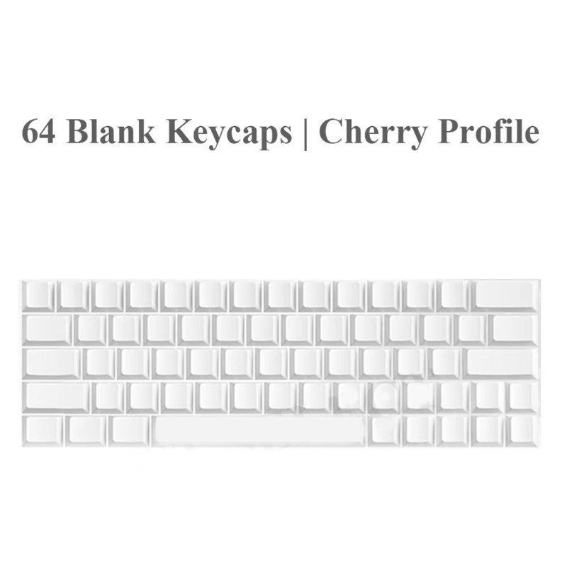 64Pieces PBT Blank Keycap Original Profile Gaming Keycap DIY Key Button Keycap