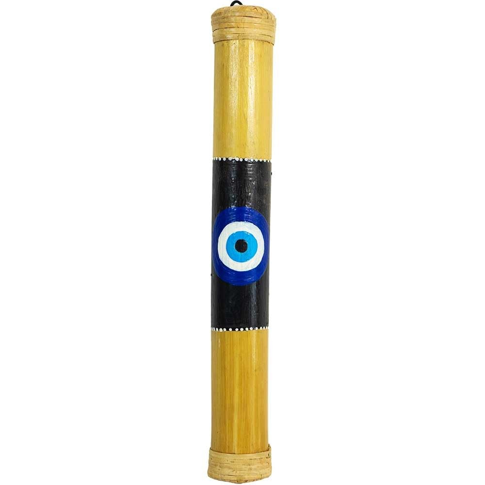 Bamboo Painted Rainstick - Evil Eye, Large, 11-inch Length x 8-inch Width (31...