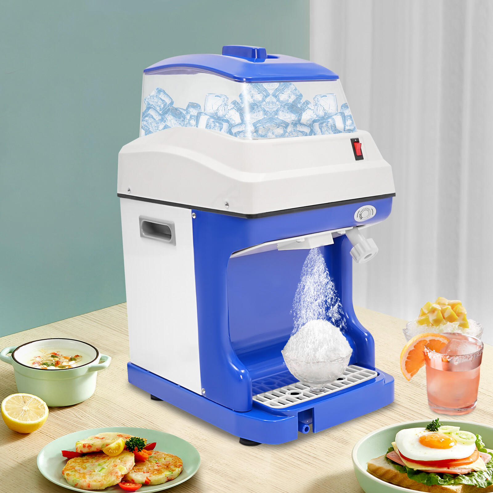 5L Electric Shaved Ice Machine Crusher Snow Cone Maker Ice Shaving Machine 250W