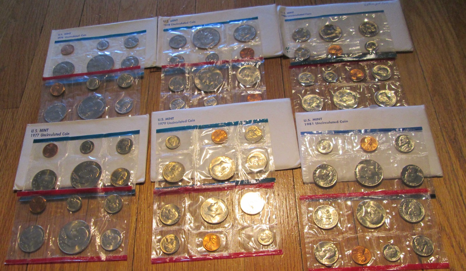 1968 - 2007 Mint Sets U.S. Mint 38 Sets P & D Uncirculated Mint Set Box and COA