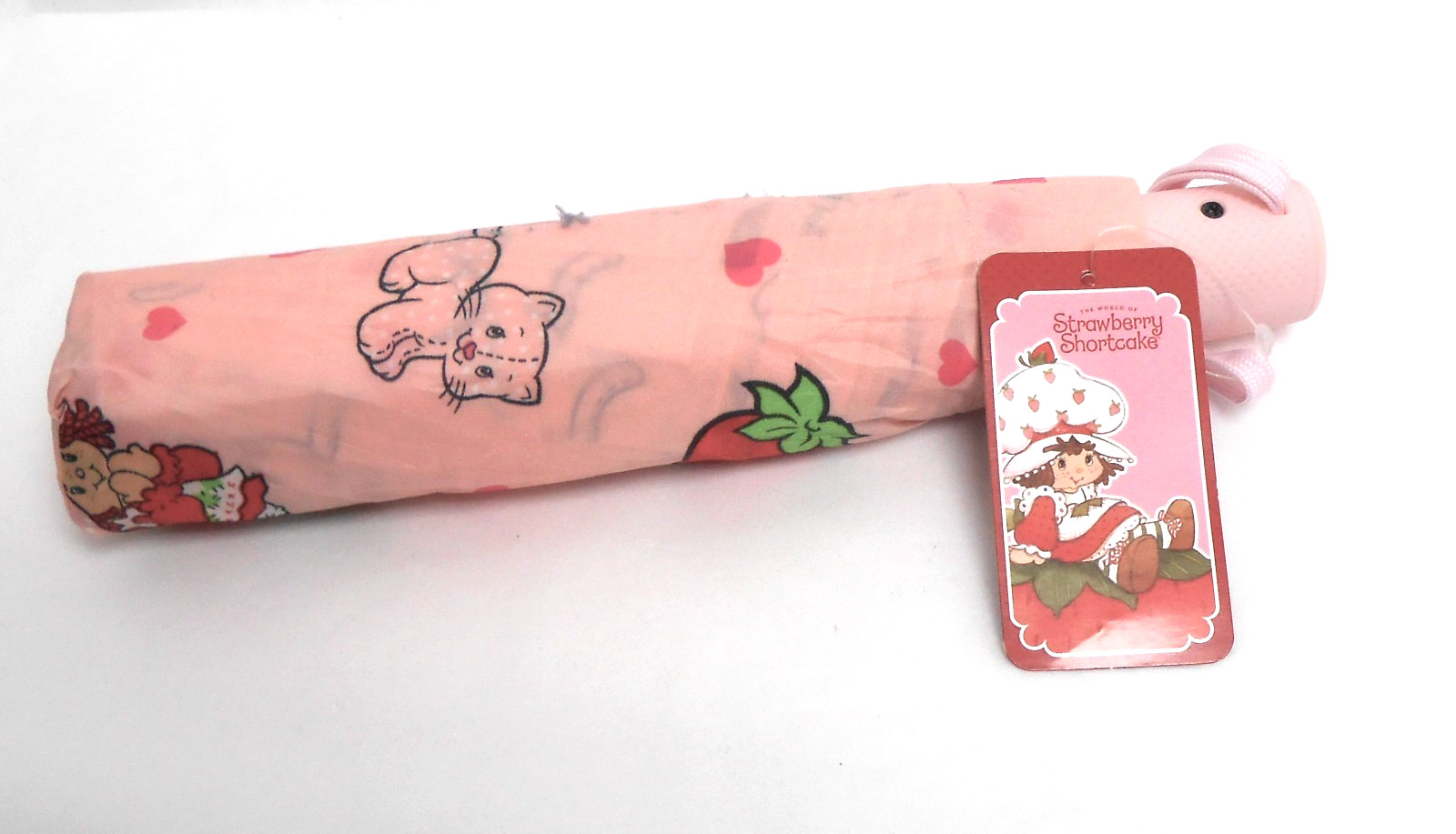 Strawberry Shortcake Folding Umbrella with Cover/Sleeve Auto Open/Close