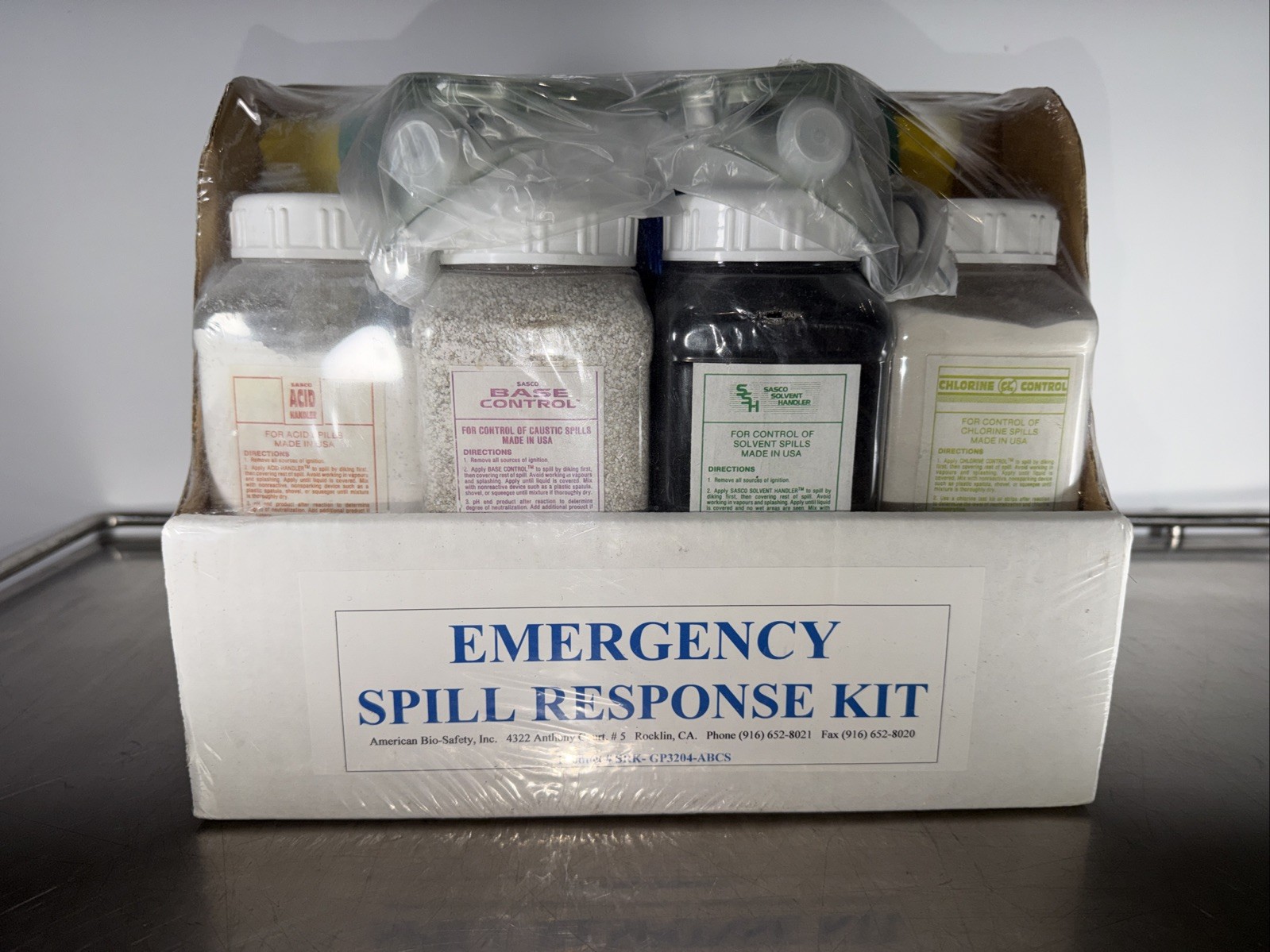 Emergency Chemical Spill Kit Hazmat Cleanup Lab Industrial Neutralizer