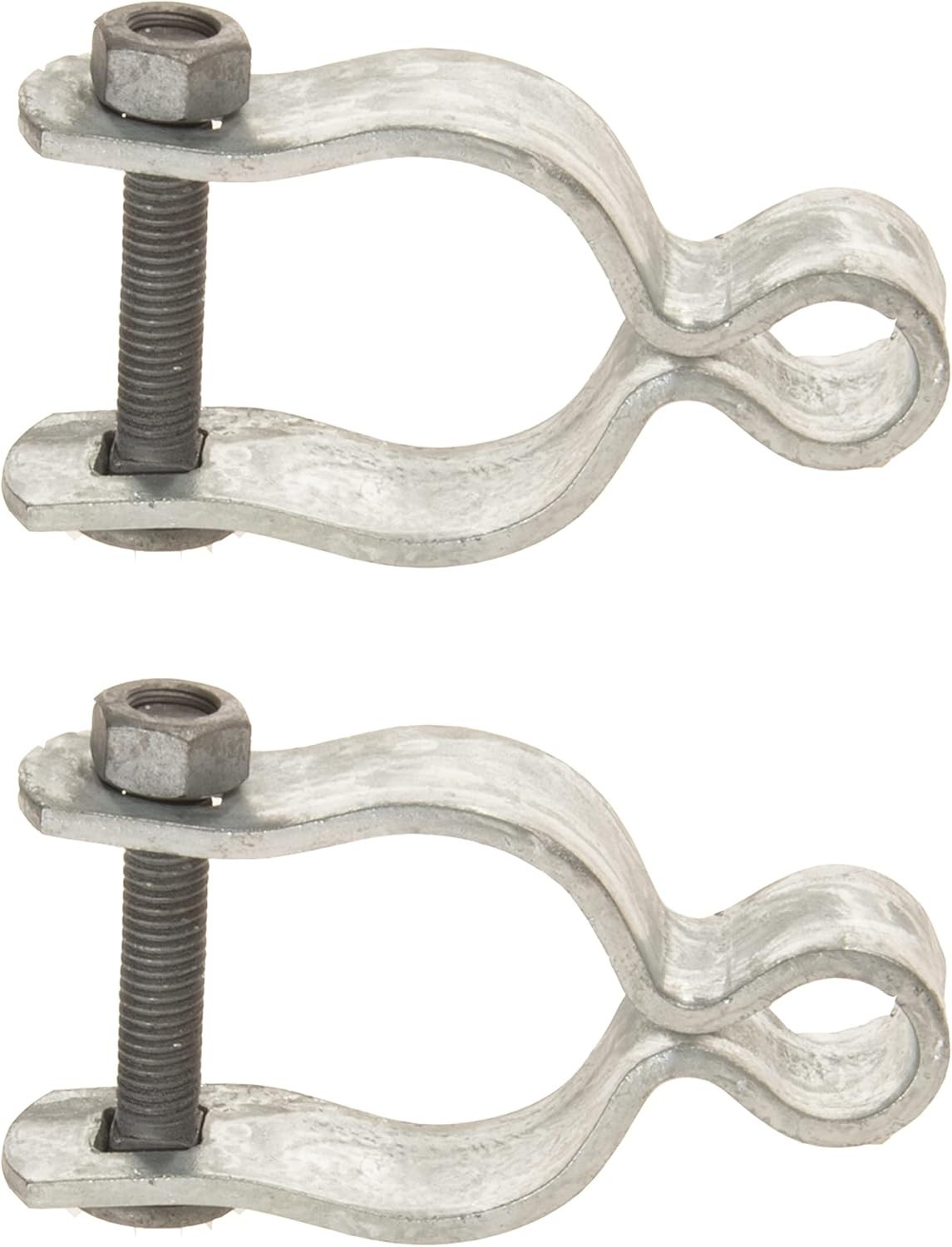 2 Pack Chain Link Fence Frame Gate Post Female Hinge with Bolts and Nuts (1-7/8