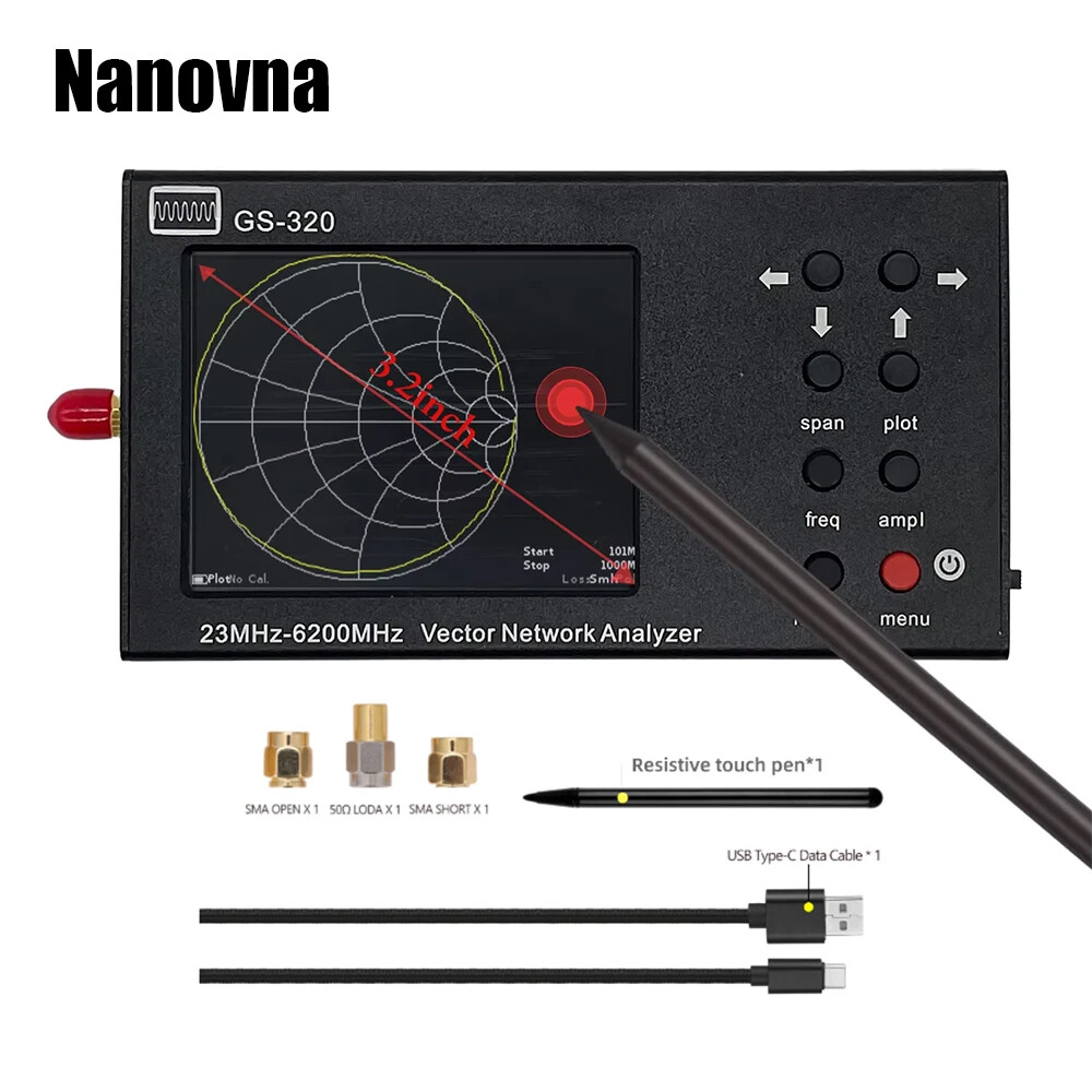 Vector Network Analyzer 23MHz-6.2GHz Antenna Analyzer 10KHz Frequency Resolution