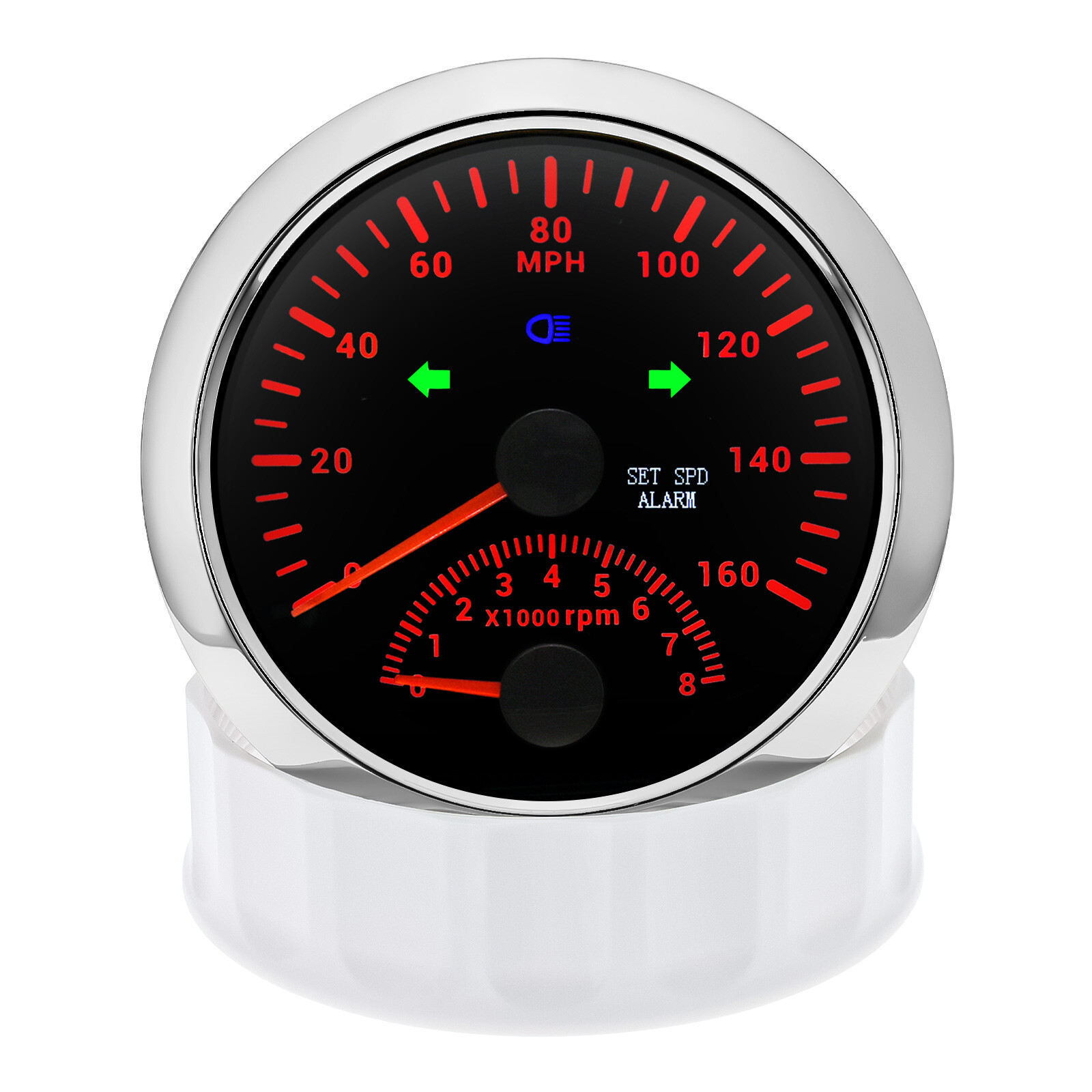 85mm GPS Speedometer 0-160MPH with Tachometer Gauge 0-8000RPM for Car Motorcycle