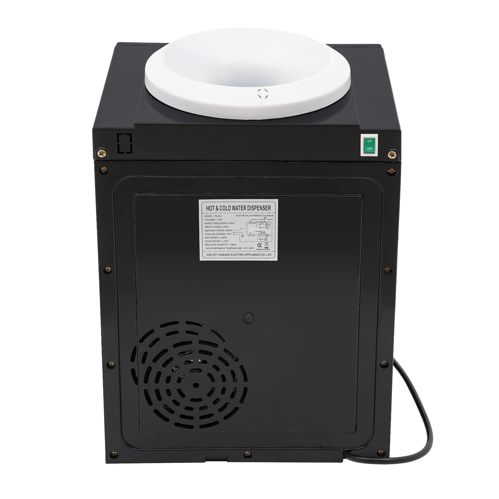 5 Gallon Water Cooler Dispenser Top Loading Countertop Hot+Cold Drinking Machine
