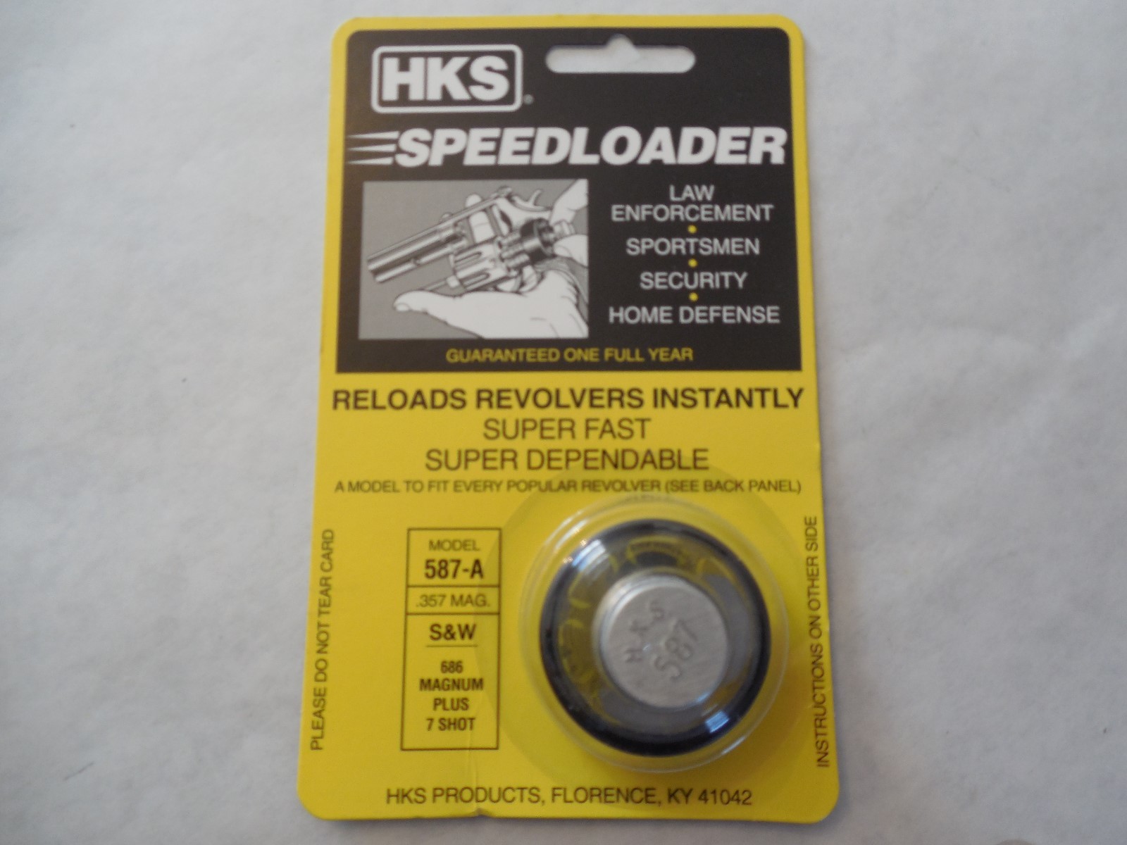 HKS Speedloader; 587-A; 7-Shot; 357 Mag; 3 Pack; Fast & Dependable