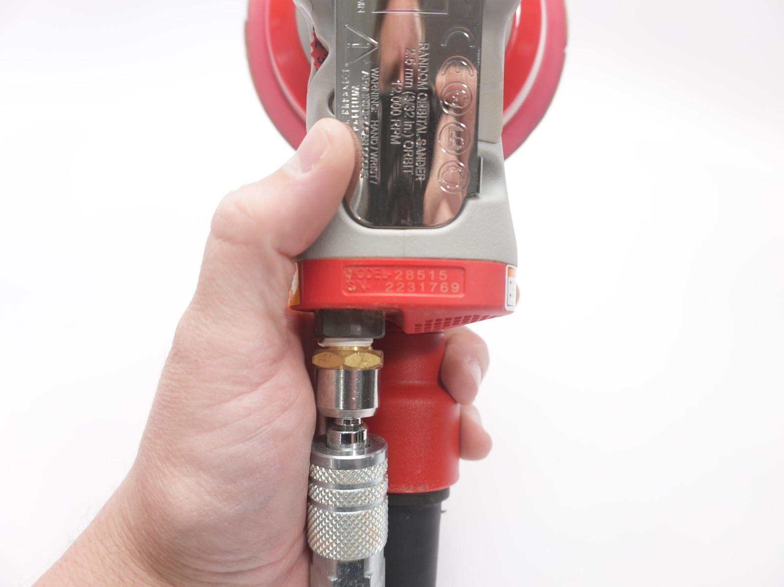 3M 28515 Elite 5" Pneumatic Random Orbital Sander Self-Generated Vacuum