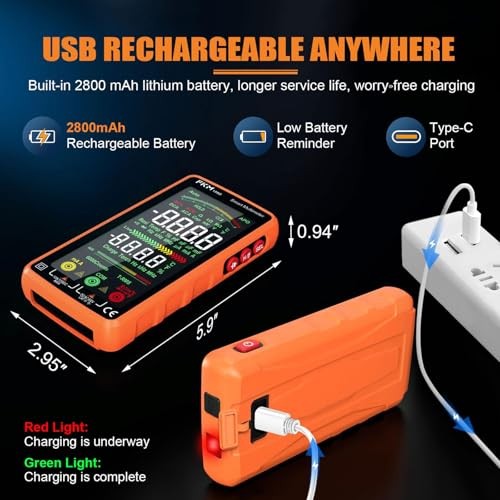 Pro Digital Multimeter Tester TRMS Digital Multimeter（5" Backlit Color Screen）