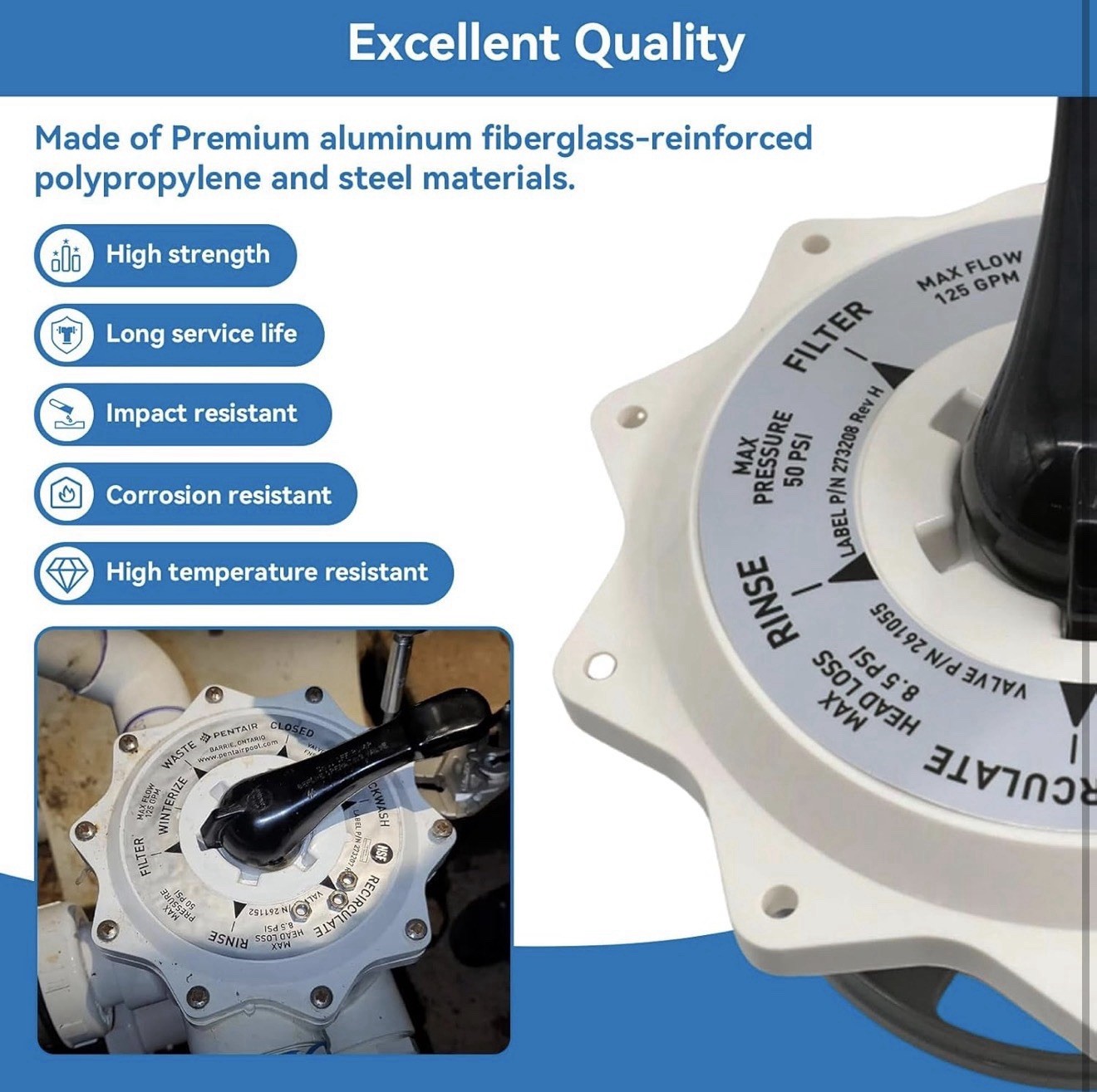270067 2-Inch Top Valve Assembly Kit For Hiflow Top & Side Mount (Missing Label)