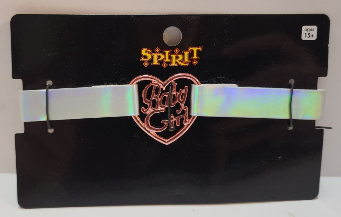 Spirit Halloween Baby Girl Pink Heart Choker Costume Necklace Brand New