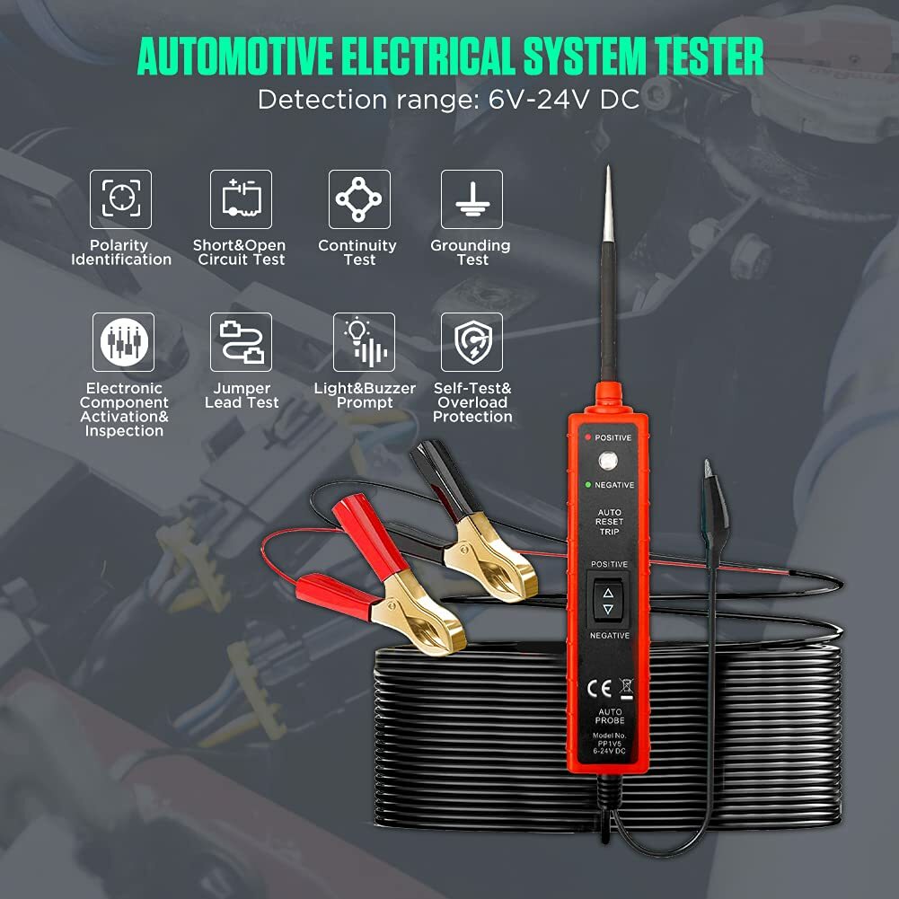 US Automotive Digital Power Probe Circuit Electrical Tester Test Device System