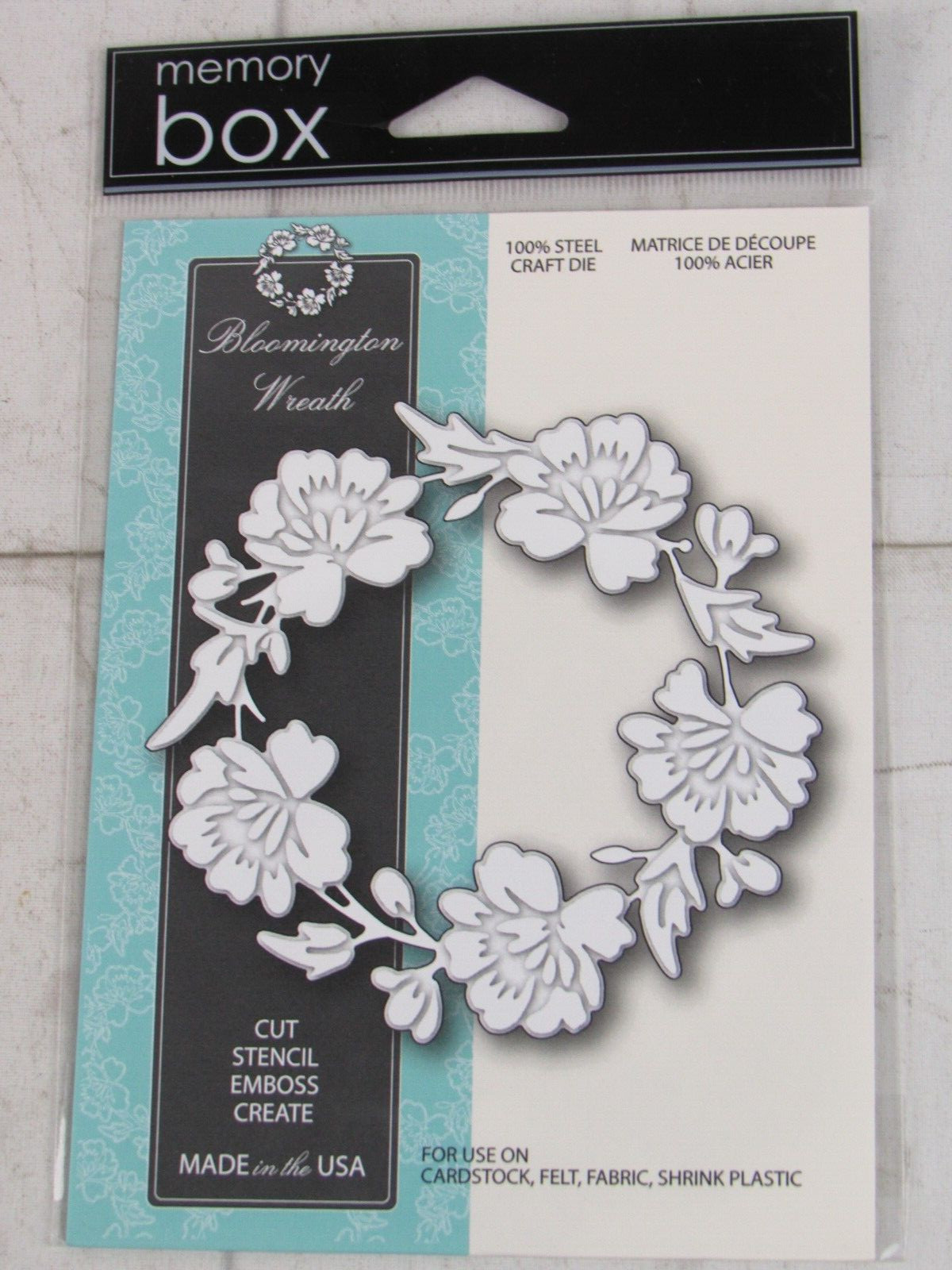 Memory Box Steel Craft Die, Bloomington Wreath, 99006