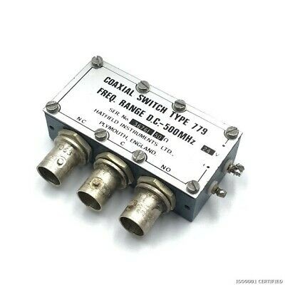 DC-500MHZ BNC 2 WAY COAXIAL SWITCH HATFIELD TYPE779
