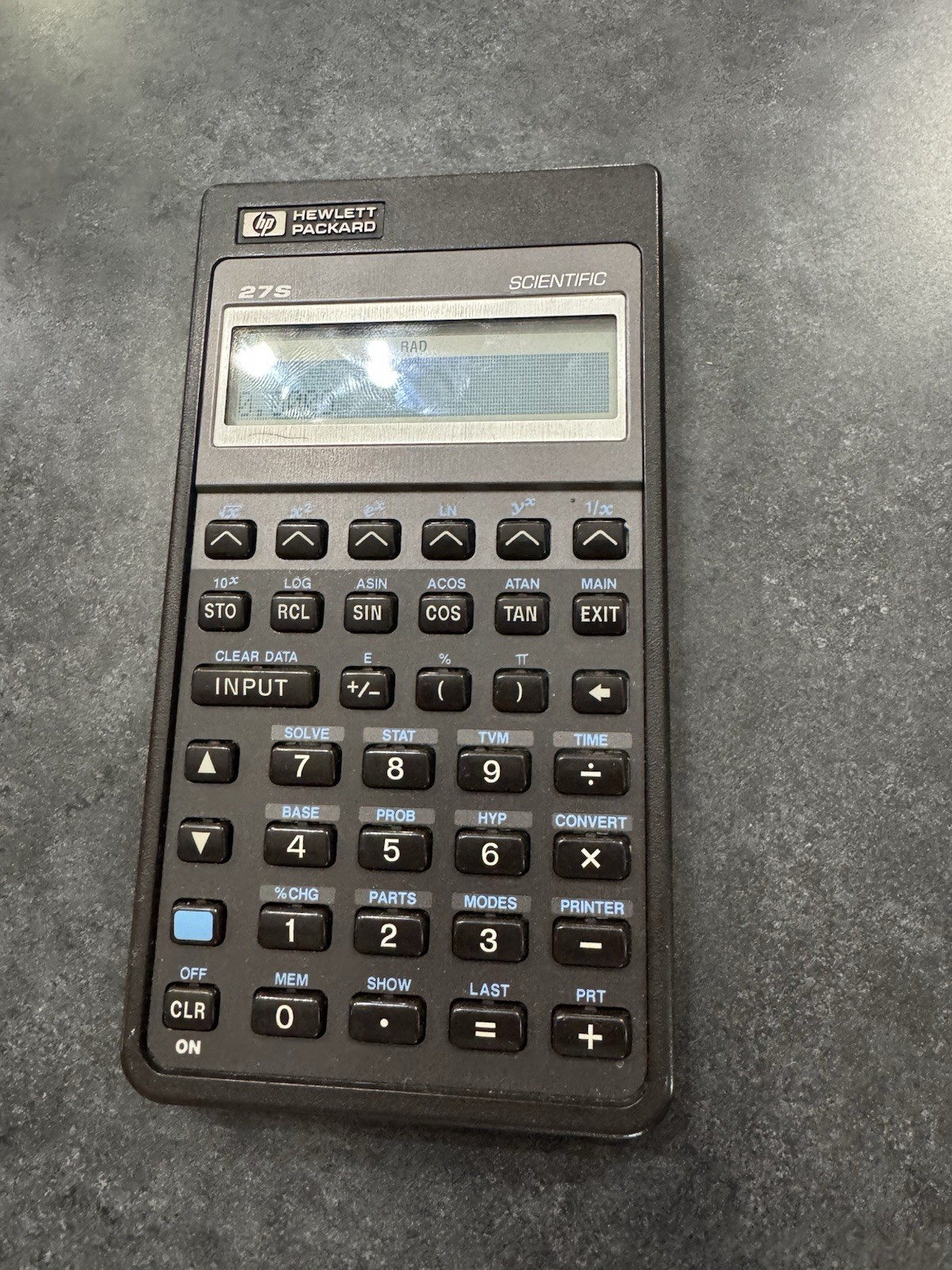 Vintage Hewlett Packard HP-27S Scientific Calculator With Cover EUC